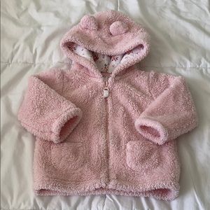 Bear ear zip up fleece
